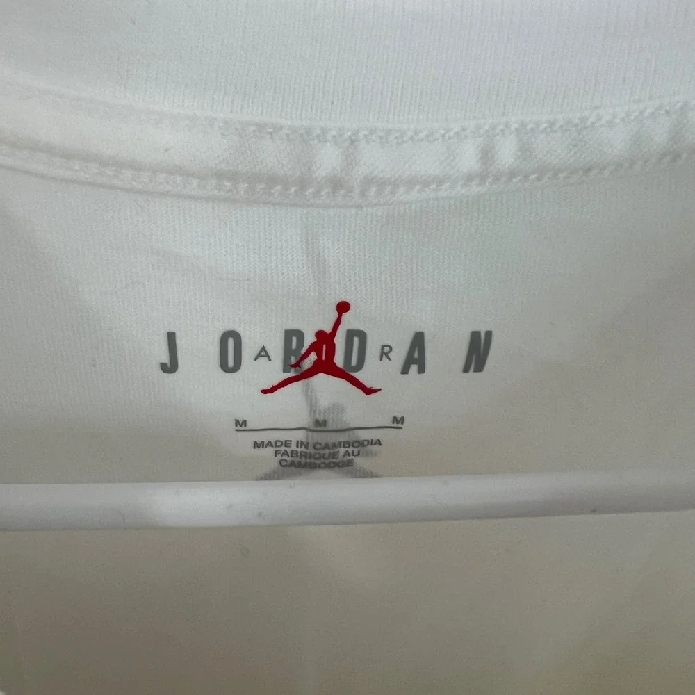Jordan Mens Jumpman Flight Cloud Graphic T-Shirt‎ White Size Medium Short Sleeve